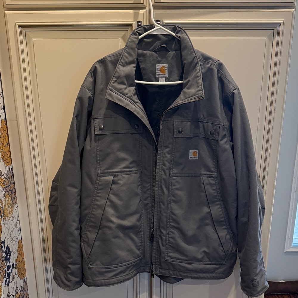 Carhartt Gray Quick Duck Lined 101492 Workwear Jacket - XL